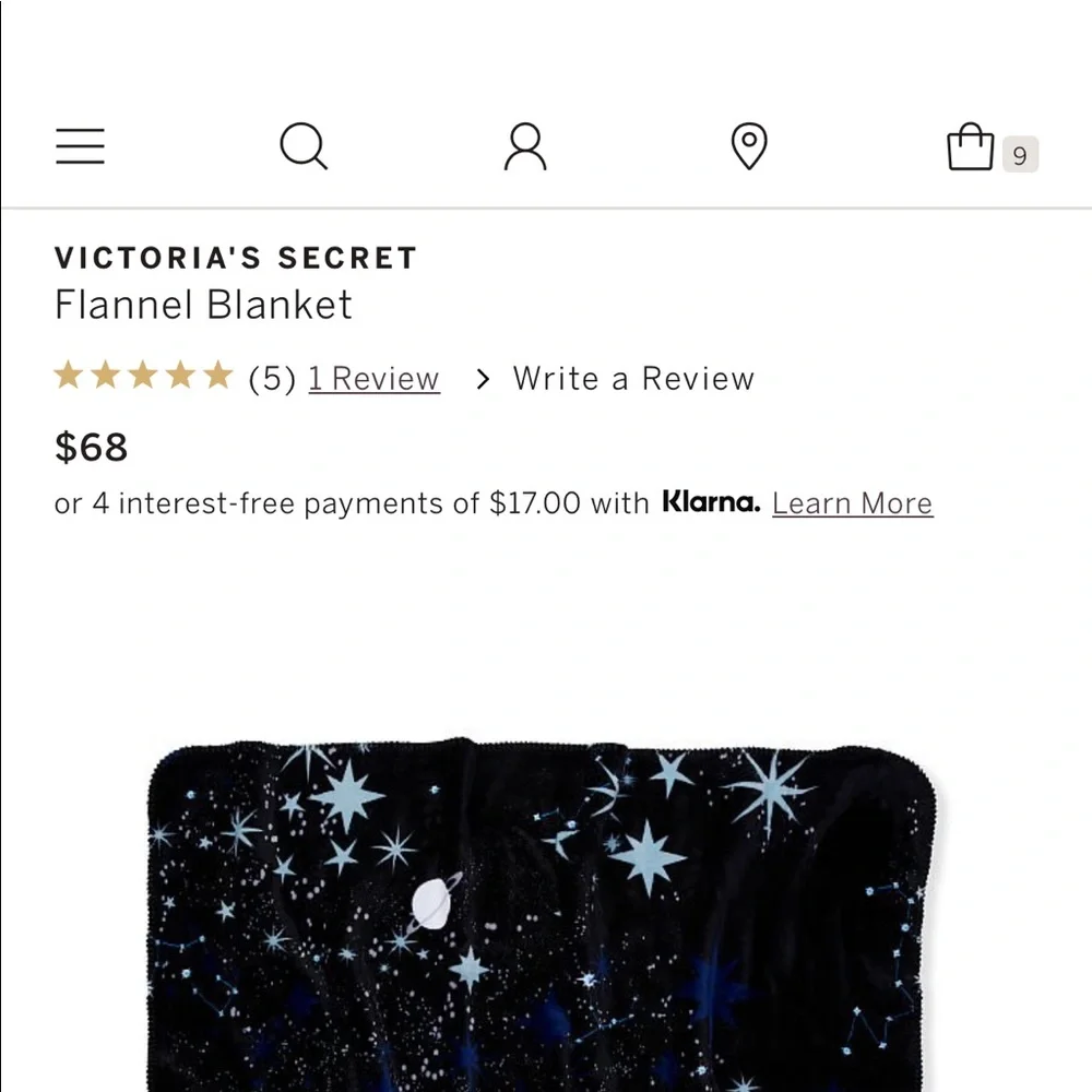 Throw blanket 🖤💫⭐️🤍 - Picture 5 of 5